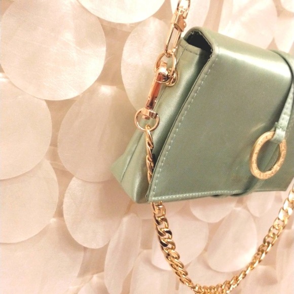 BVGARI with BOX CROSSBODY Authentic Satin Clutch Handbag w added 2 Gold … - Picture 16 of 16